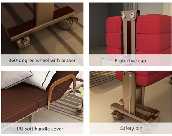 Roll Away Bed Folding Steel Frame Hideaway Cot New (190*65CM)