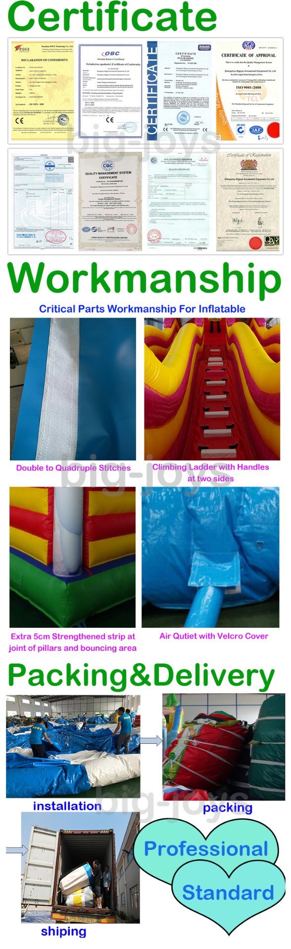 Big Inflatable Park Games Inflatable Toy Games for Kids