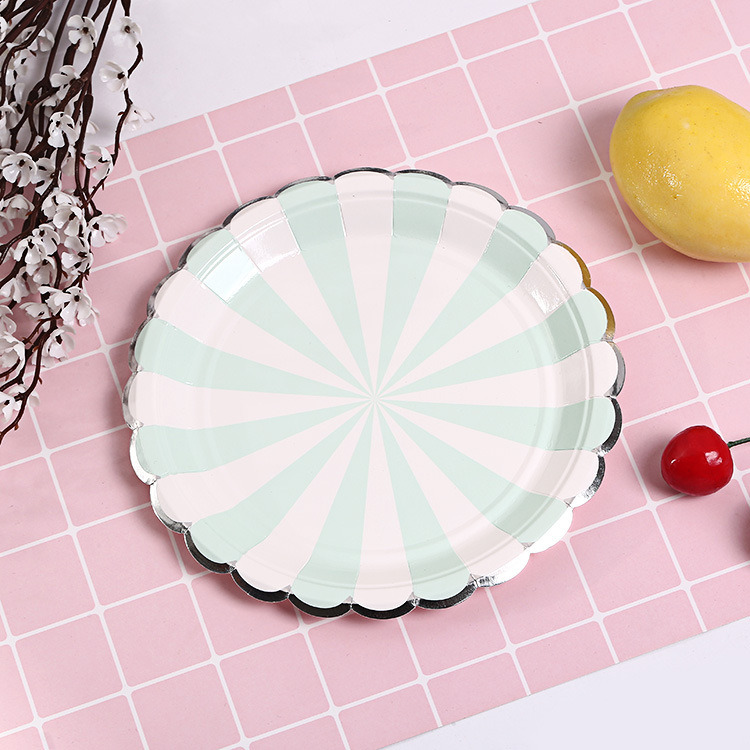 New Design Custom Printed Disposable Party Paper Plate Tableware Party