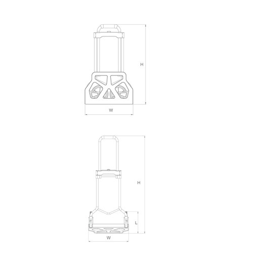 Lightweight Foldable Hand Truck/Hand Trolly/Hand Cart Luggage Trolley Luggage Cart for Sale Gzs90s