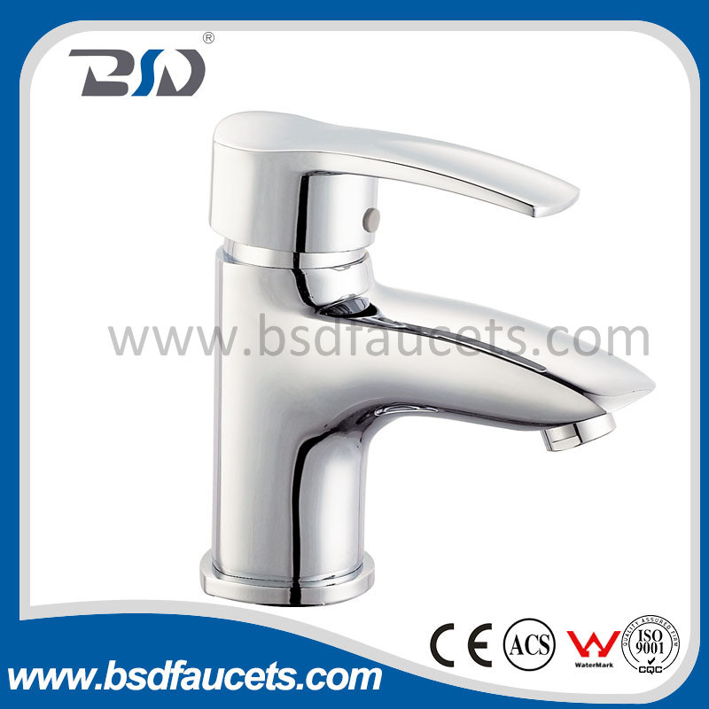 Single Lever Water Saving Brass Basin Faucet Chrome Sink Mixer