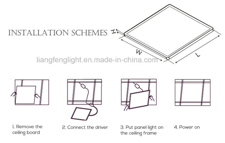 China Professional Factory 300*300 300*600 600*600 300*1200 600*1200 Embeded Flat LED Office Panel Light