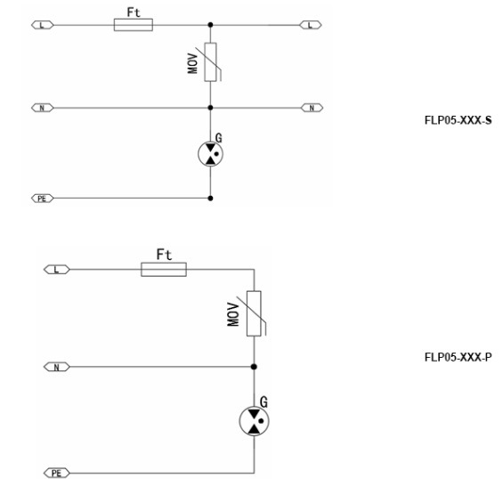 Parallel connection surge arrester for LED lamp protection