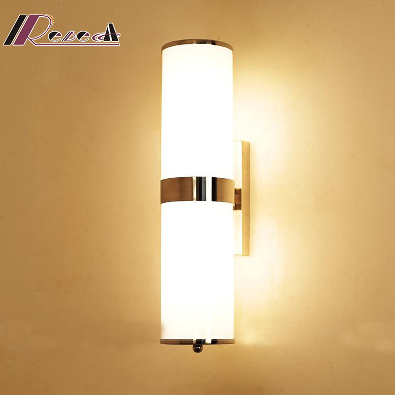 Residential Glass Wall Lamp LED Lighting with Iron