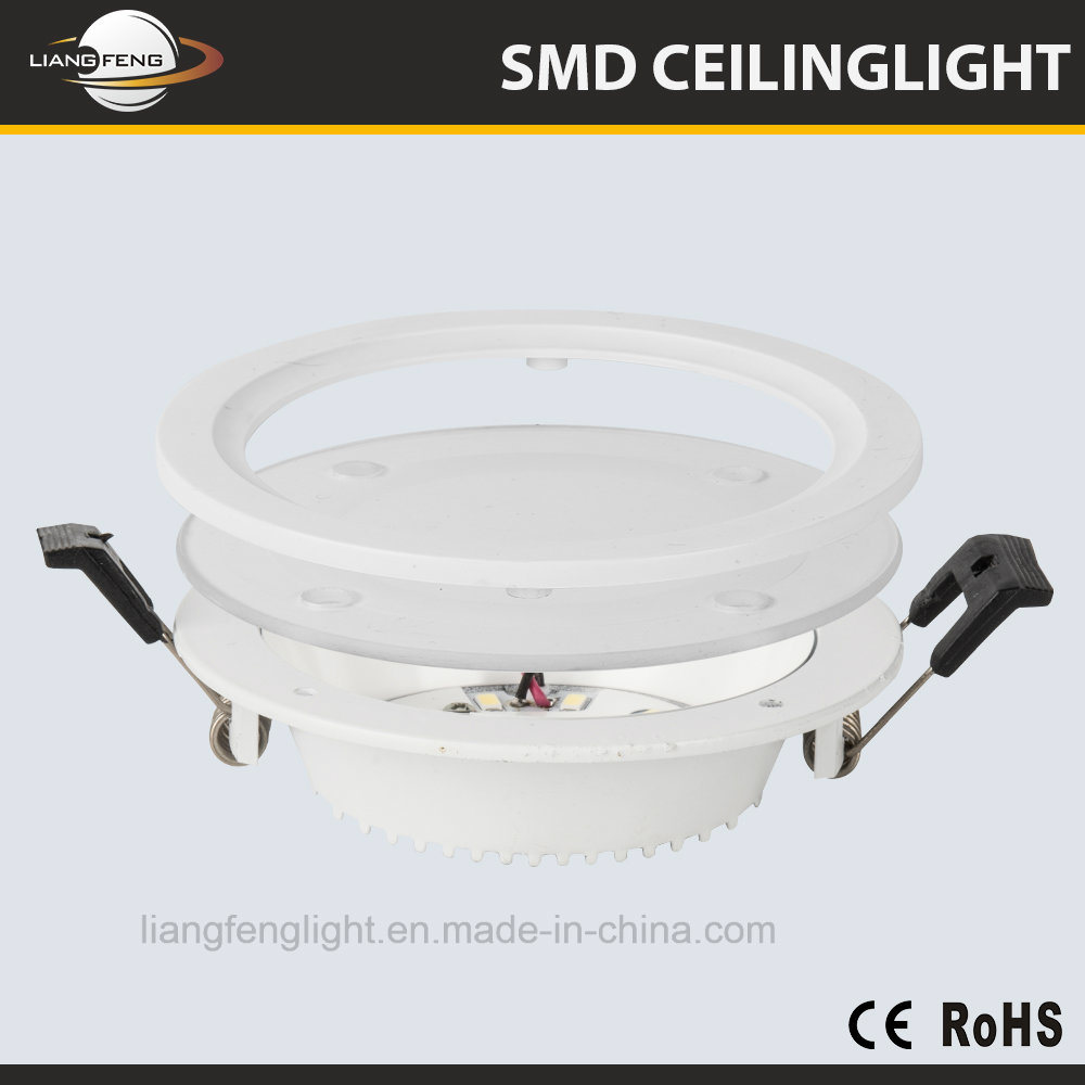 High Lumen Round or Square 2835 SMD LEDs Recessed 18W LED Ceiling Panel Light with Glass Diffuser