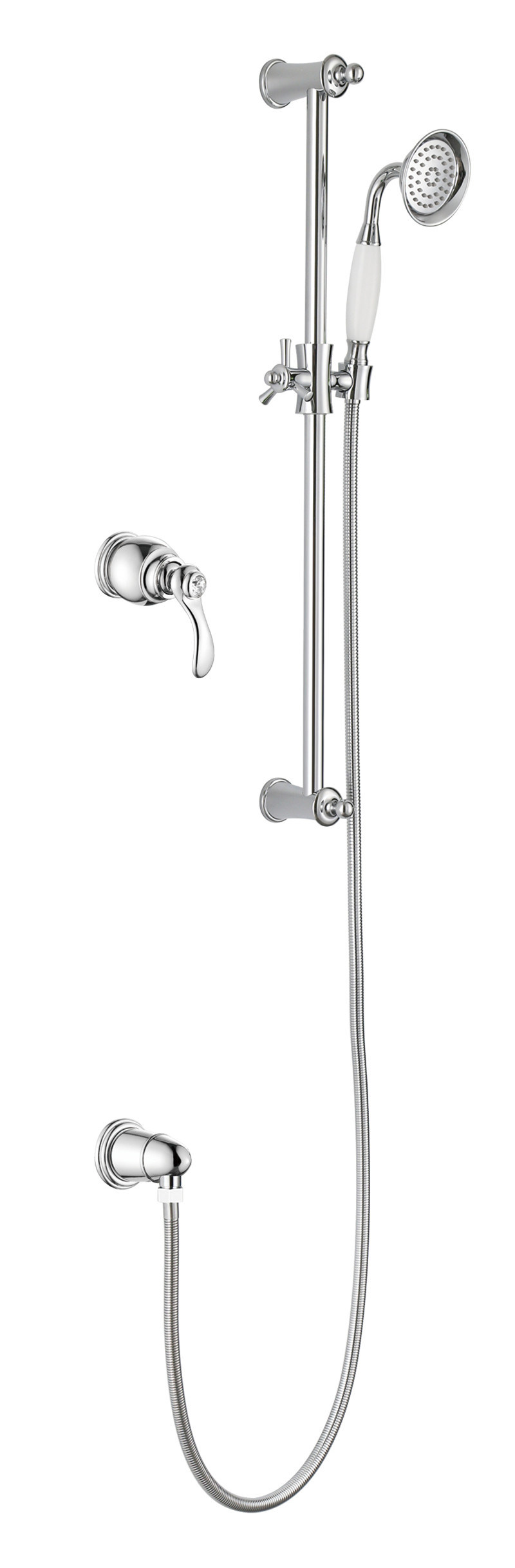 Wall Mounted Antique Brass Concealed Shower Set (zf-W67)