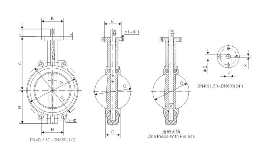 Low Temperature Control Pneumatic Butterfly Valve