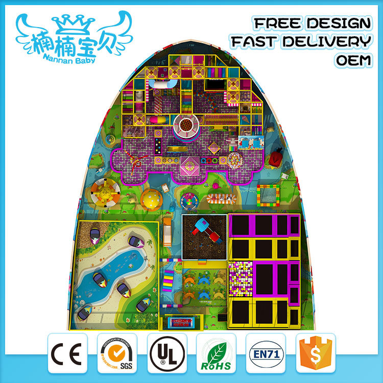 Commercial Big Shopping Mall Kids Soft Play Equipment with Trampoline