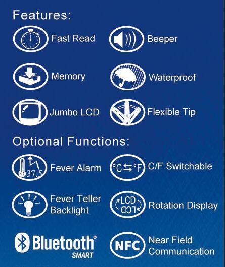 Fast Read Digital Thermometer Kd-2070 C/F Switchable