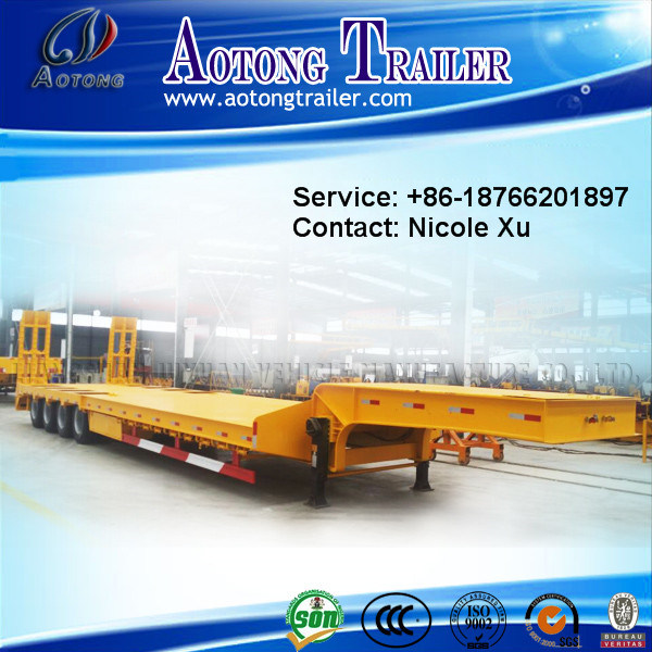 50-80 Tons Over Heavy Cargo Transportation Low Bed Semi Trailer