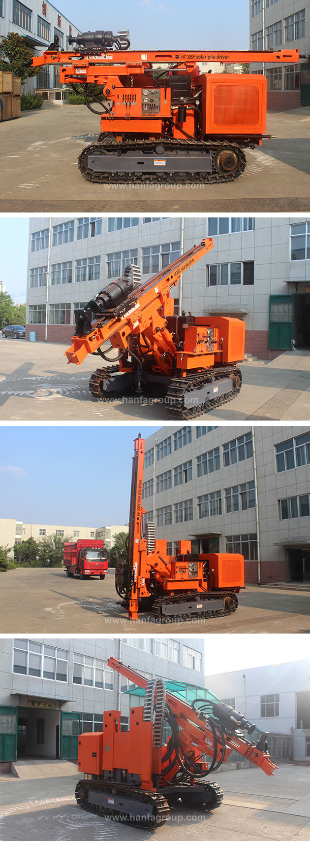 Hf395y PV Solar Pillar Pile Driver Ramming Piling Machine