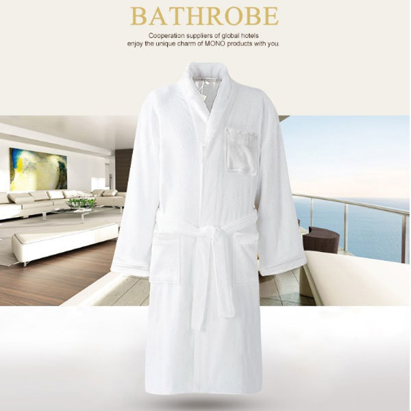 Cheap Promotional Cotton Terry Unisex Hotel/SPA Bathrobe (DPFT8012)