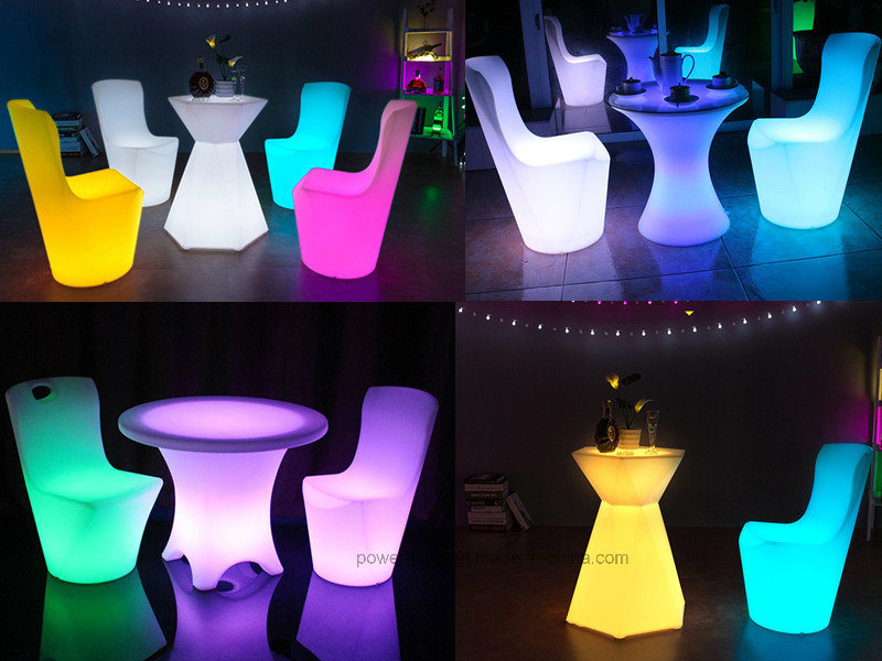 Glowing Illuminated Lounge Furniture LED Dinner Chair