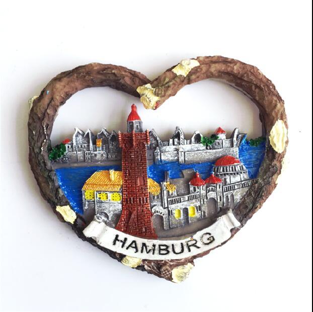 Heart Shaped Germany Tourist Souvenir Rsein Fridge Magnets