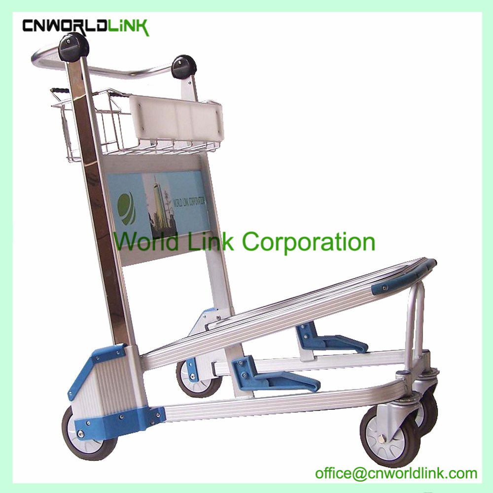 Airport Aluminum Hand Luggage Trolley Baggage Cart