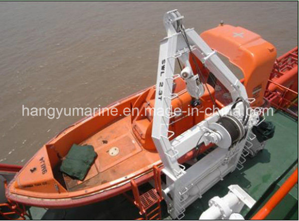 14~35kn Rescue Boat Launching Appliance / Marine Crane