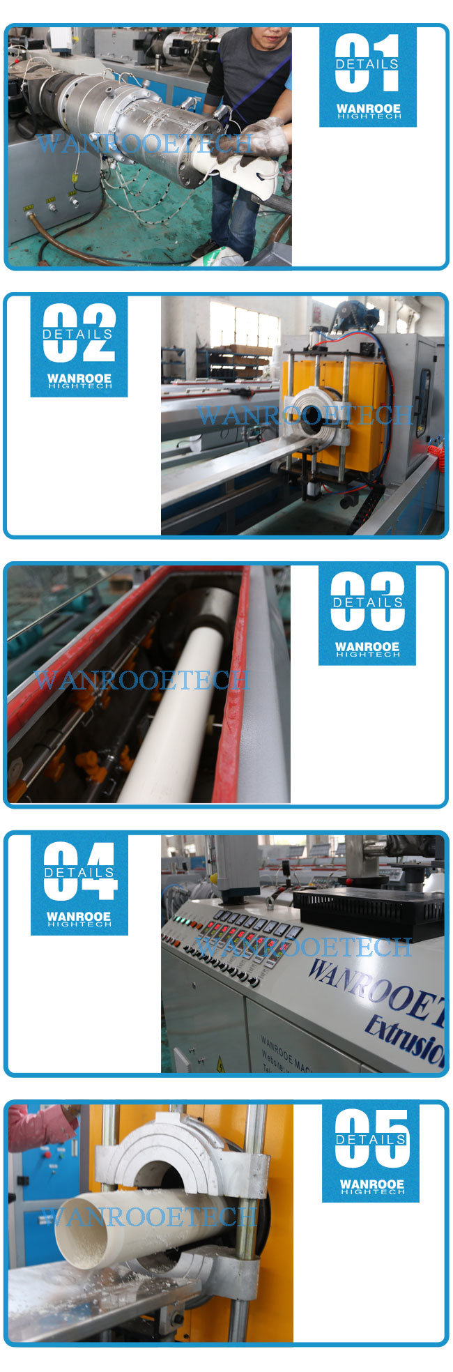 Sjsz PVC Twin Screw Pipe Making Extruder Production Line