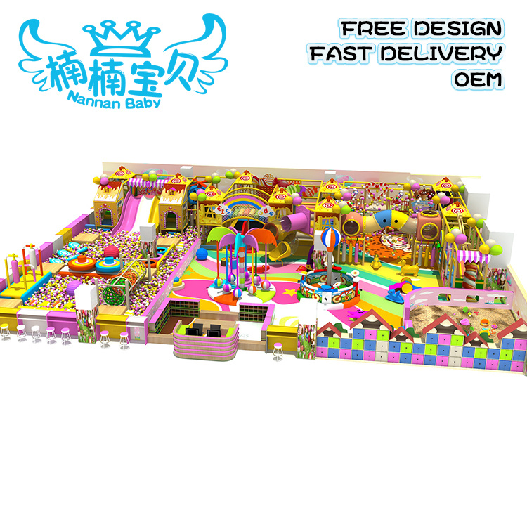 Commercial Candy Theme Indoor Playground Equipment Kids Soft Play Center