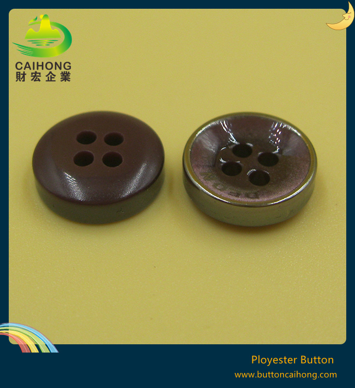 High Quality Men Shirt Button and Leser Logo Resin Plating Button for Garment