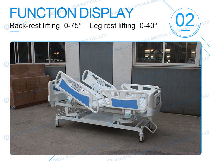 Electric Pediatric Metal Adjustable Hospital Bed with Table