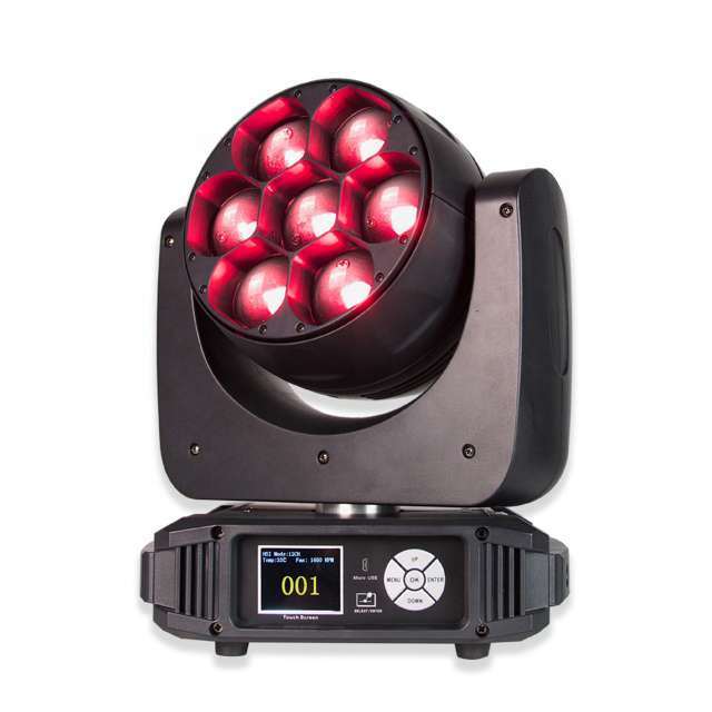 Super Bright 7PCS 4in1 40W RGBW Colorful Zoom LED Moving Head Beam Wash Lights