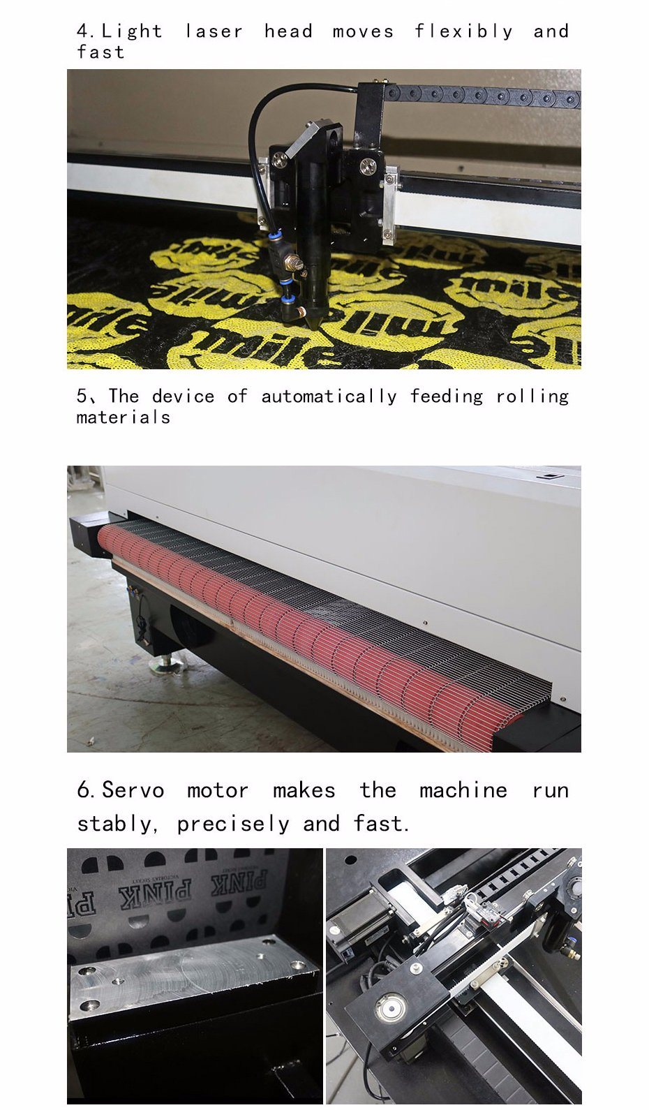 Fashion Garment Industry Leather/Textile/Fabric/Silk/Lace Roller Laser Cutting Machine