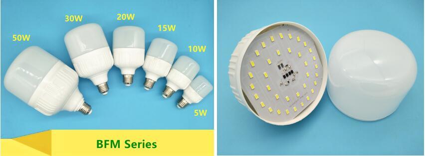 9W E27/B22 Plastic Aluminum LED Light/Lighting Bulb