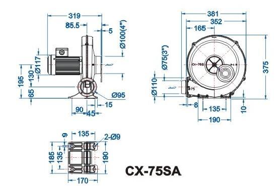 Electric Power Offered Vortex Air Pump for Printing Machine