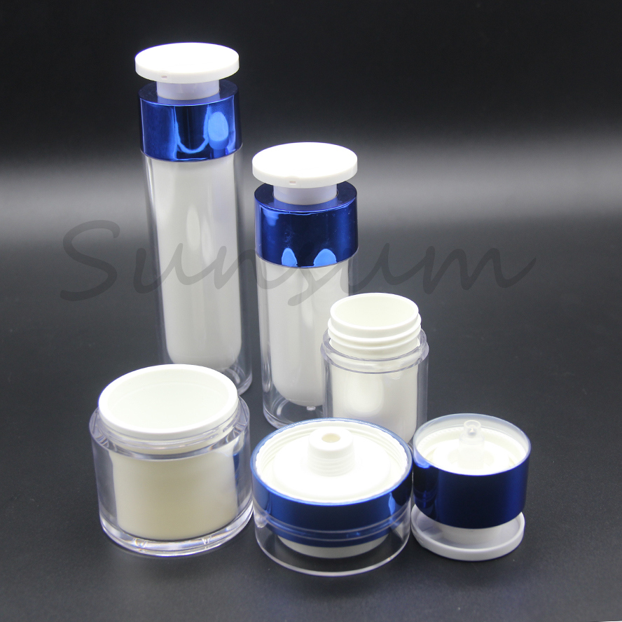 Factory Empty Plastic Cosmetic Packaging 30ml Airless Pump Pet Bottle