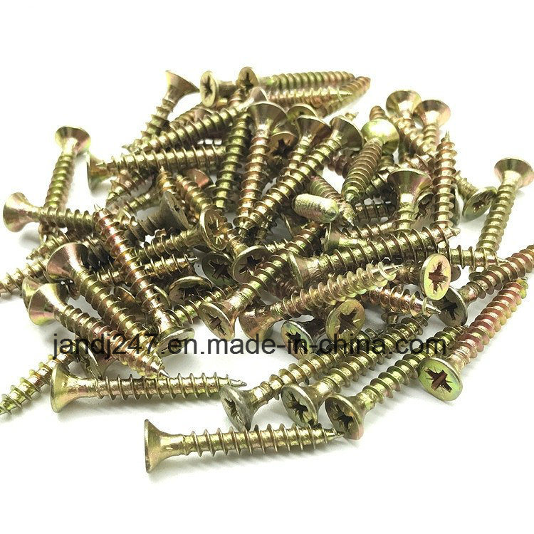 Countersunk Head Needle Point Screw Yellow Galvanized Chipboard Screw