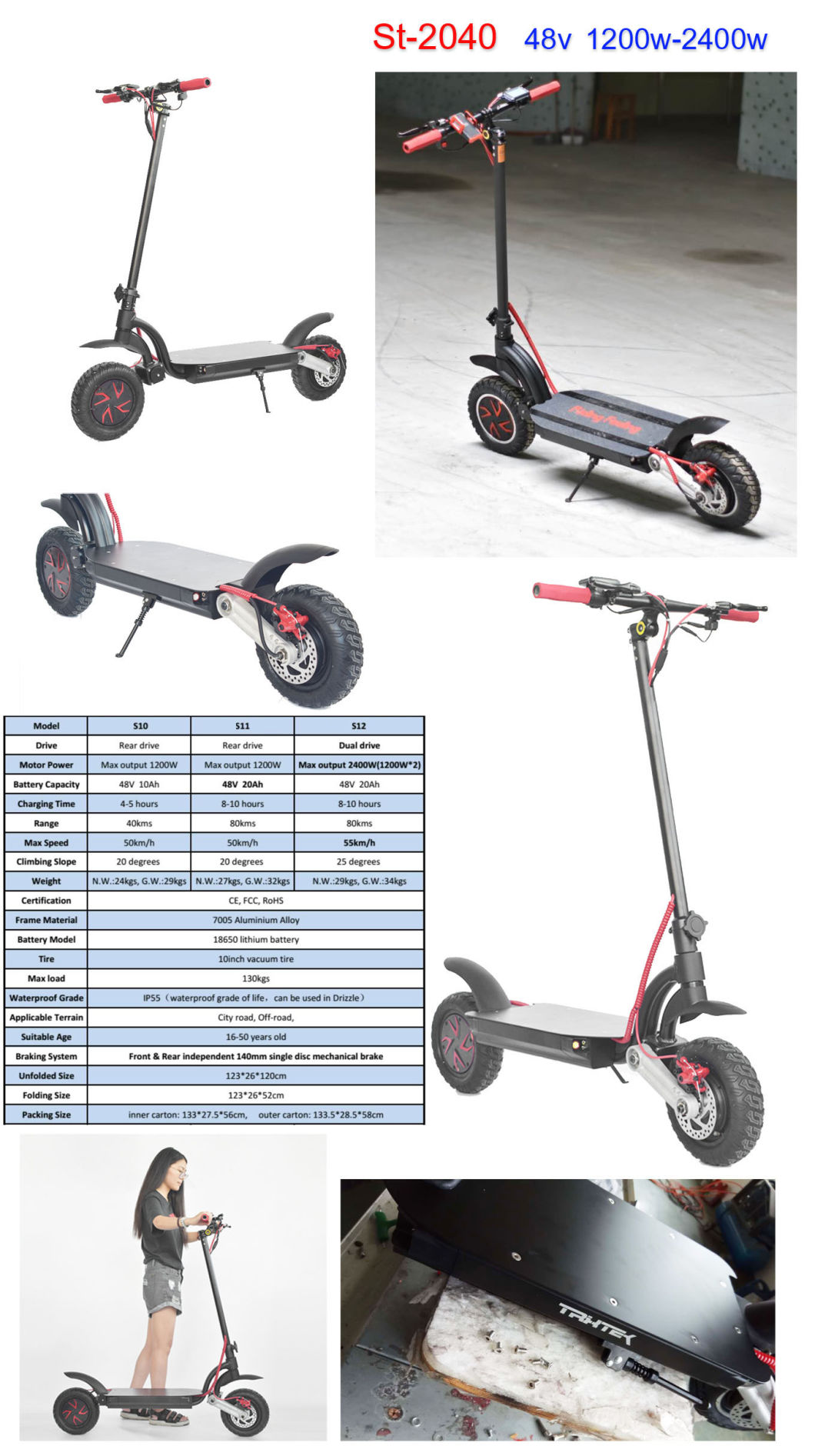 Mobility Foldable Scooter Electric E-Bike Electrical Vehicle