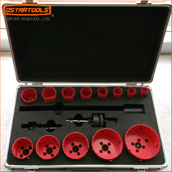 16PCS Bi Metal HSS Hole Saw Set Industry Tool Kit