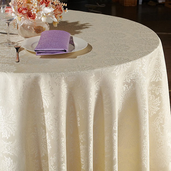 100%Polyester Restaurant Table Cover Jacquard Table Cloth