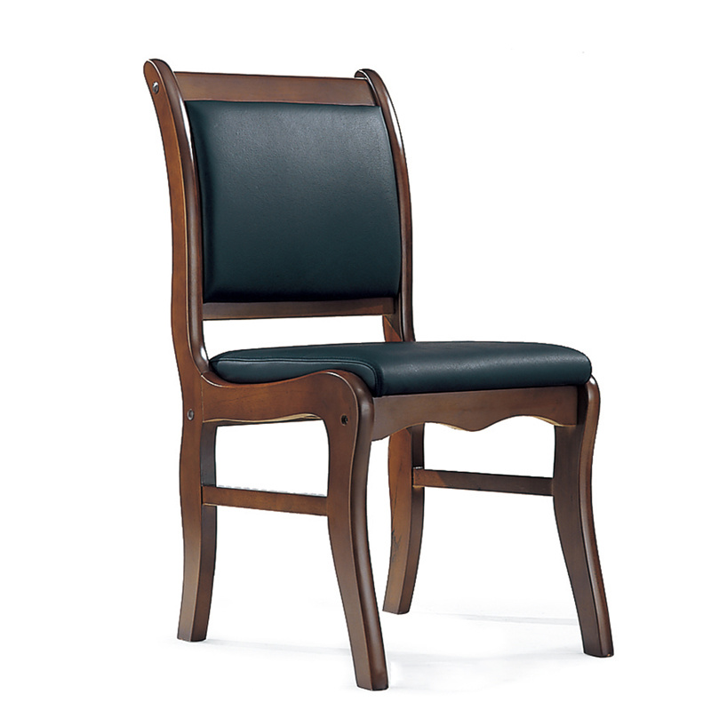 Office Leather Conference Wooden Chair Without Arms