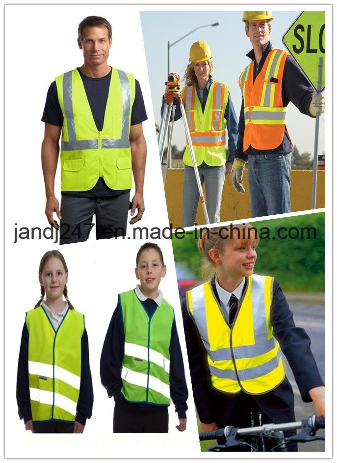 Security Protection High Visibility Yellow Reflective Safety Vest