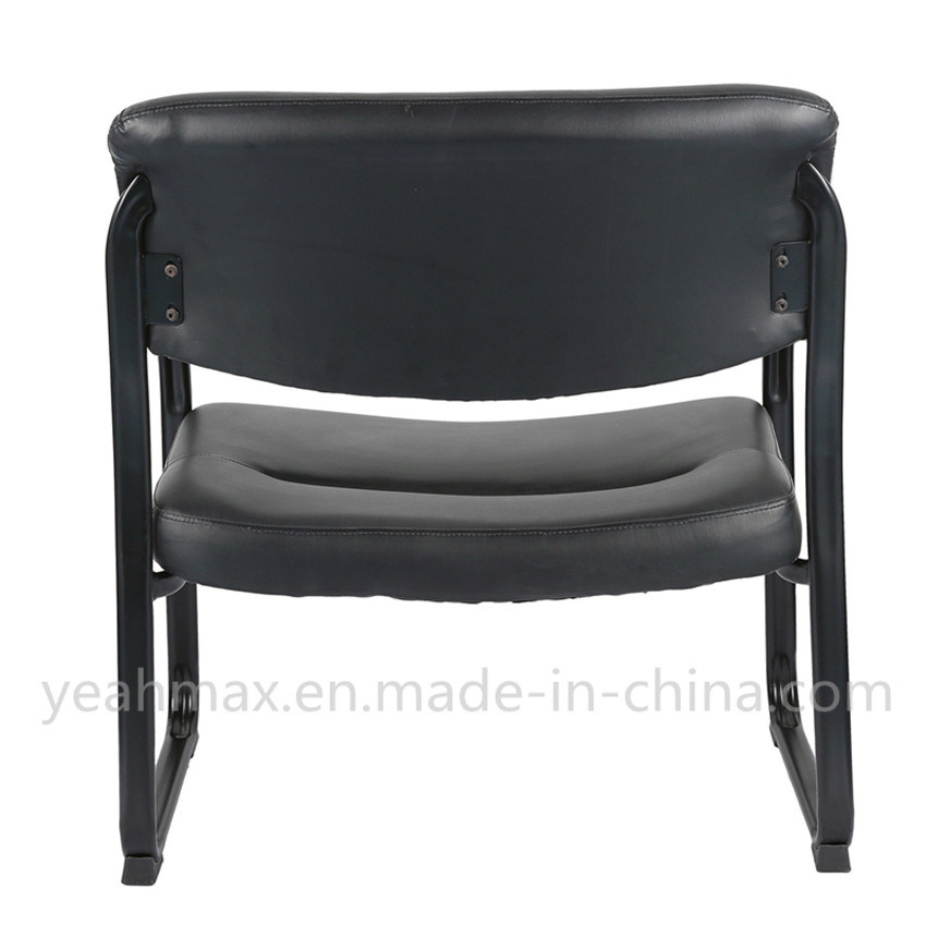 Black Hotel Furniture with Bonded Leather Upholstered and Metal Frame