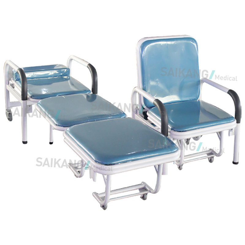 Ske001 Hospital Furniture Luxury Metal Folding Accompany Chair
