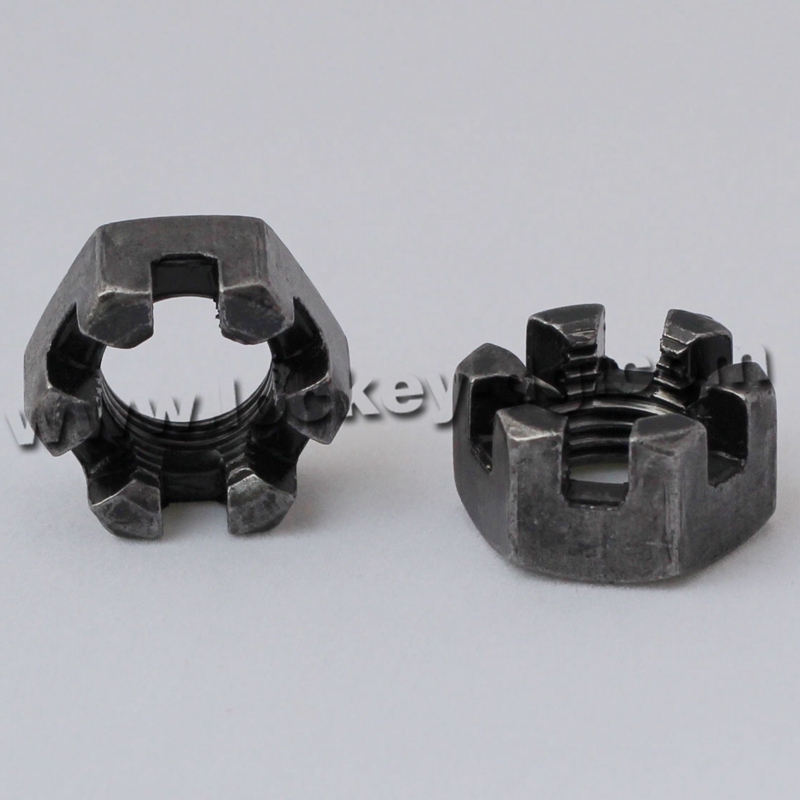 Steel Hex Slotted Nut Plain