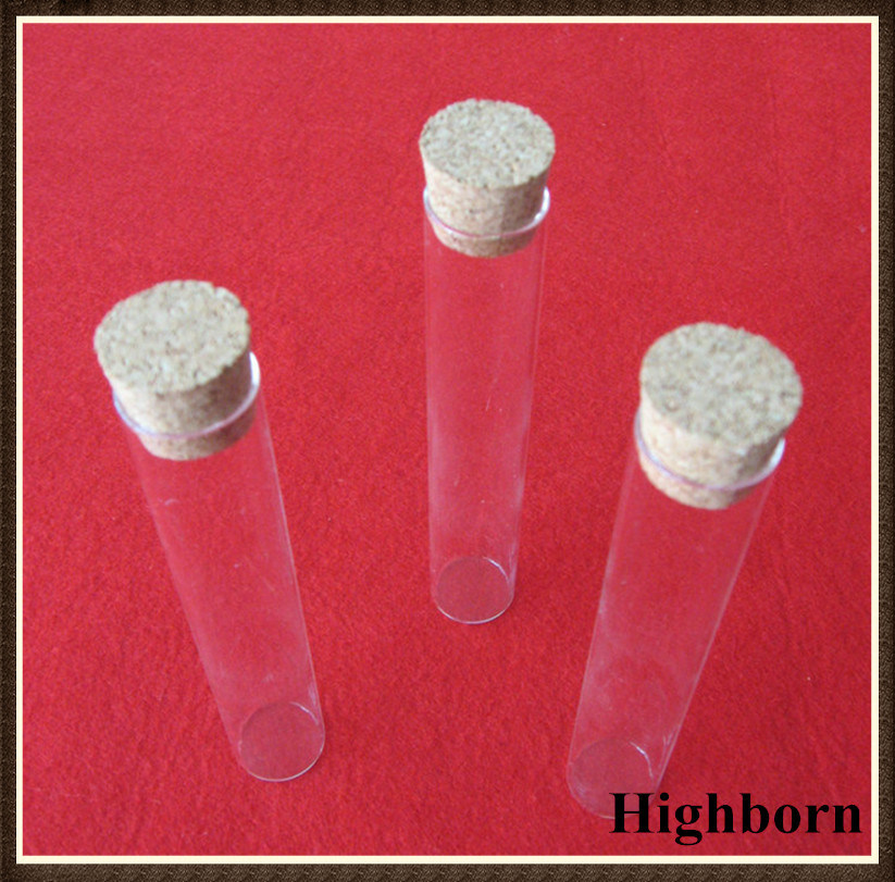 Laboratory Clear Round Bottom Quartz Glass Test Tube with Cork