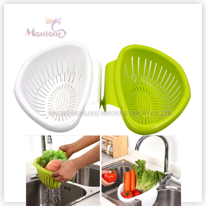 Sink Colander Kitchen Storage Plastic Fruit Vegetable Washing Drain Basket