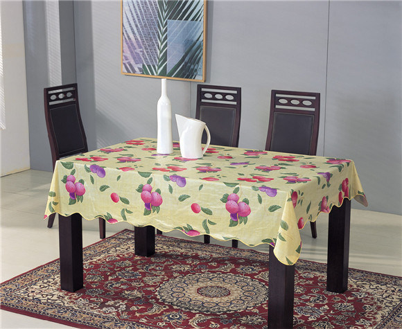 Nonwoven Technics and PVC Material Printed Pattern Tablecloth with Backing