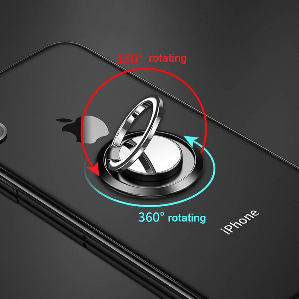 Desk Holder Ultra Thin 360 Rotation Finger Ring Mobile Phone Stand Magnetic Car Mount