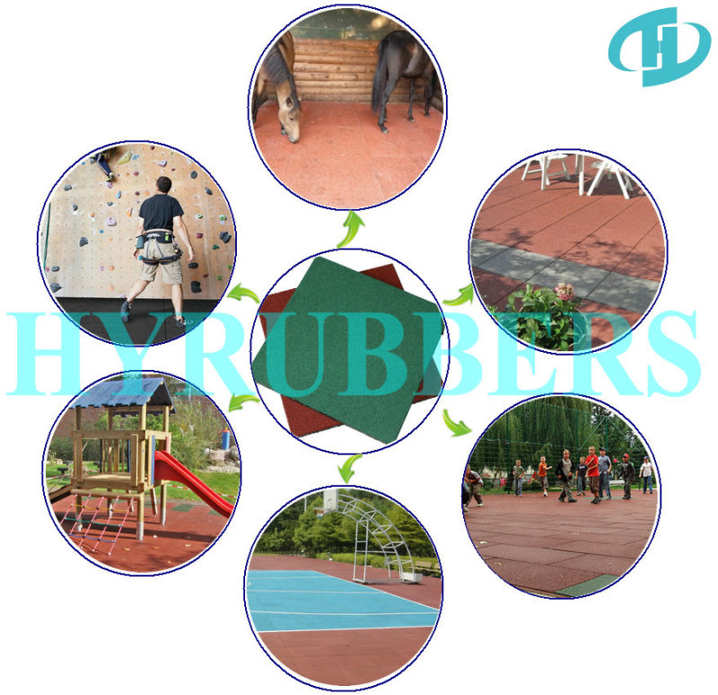 Safety Rubber Mats Tiles for Outdoor Playground