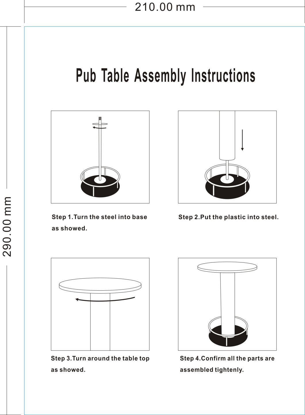 Cruiser Table Bar Counter Furniture (CPHP-7002X)