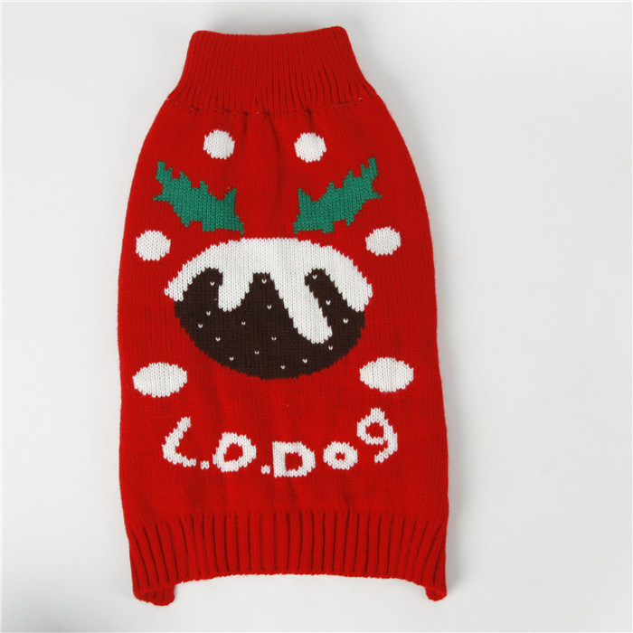 Christmas Santa Dog Sweaters Knitting Pet Clothes