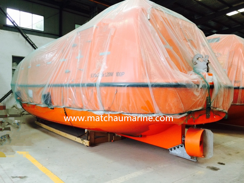 130 Persons Totally Enclosed Fibreglass Lifeboat Rescue Boat