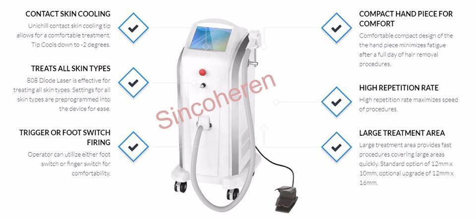 FDA Approved Sincoheren Razorlase Diode Laser Hair Removal Beauty Equipment