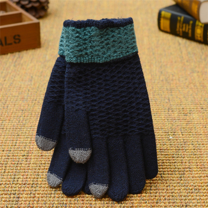 Man's Winter Warm Knitted Gloves Full Finger Wholesale