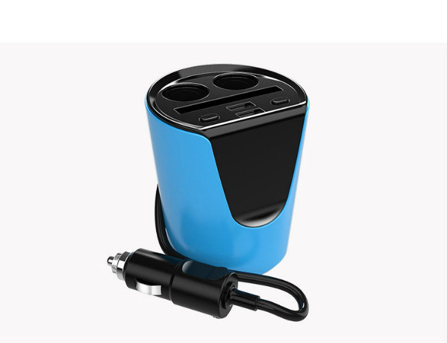 Mobile Car Charger 2 Sockets Car Cigarette Lighter Adapter