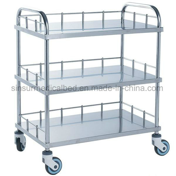 Medical Furnitures Multi-Function Stainless Steel Medical Appliance Trolley